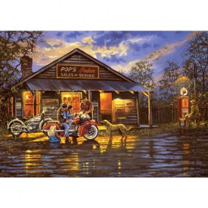 Puzzle Dave Barnhouse: Motorcyclist - 1000 pz - Art Puzzle 4190