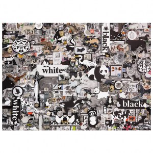 Puzzle Shelley Davies: Black & White: Animals - 1000 pz - Cobble Hill 80033