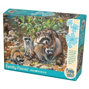 Puzzle: Raccoon Family - 350 pz - Cobble Hill 54607 - Scatola