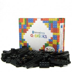 Lego compatibile Q-BRICK - Nero - 300 pz