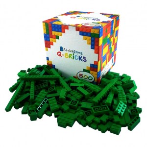 Lego compatibile Q-BRICK - Verde - 500 pz