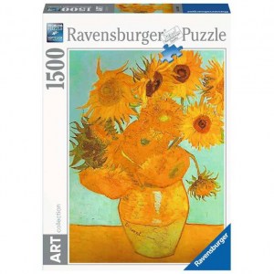 Puzzle Van Gogh: Vaso con girasoli - 1500 pz - Ravensburger 16206 - Box