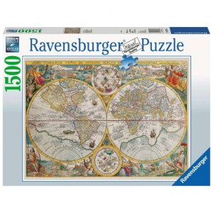 Puzzle: Mappamondo storico - 1500 pz - Ravensburger 16381 - Box