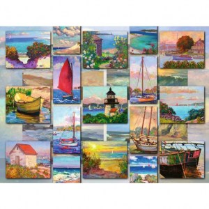 Puzzle Catherine Elliott: Collage costiero - 1500 pz - Ravensburger 16820