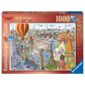 Puzzle Sven Shaw - Giro del mondo in 80 giorni - 1000 pz - Ravensburger 16961 - Box