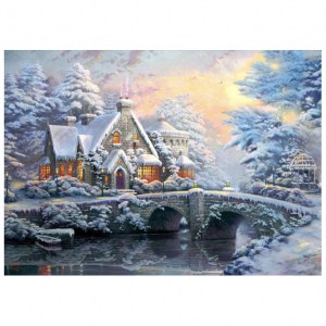 Puzzle Thomas Kinkade: Winter at Lamplight Manor - 1000 pz - Schmidt 59468 