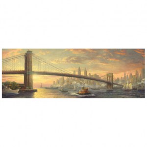 Puzzle Thomas Kinkade: Brooklyn Bridge, New York - Ponte di Brooklyn - 1000 pz - Schmidt 59476