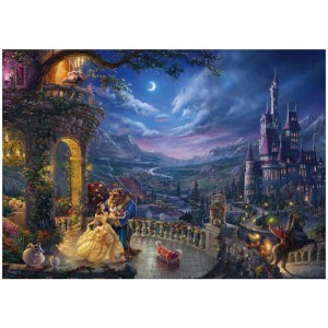 Puzzle Thomas Kinkade: Disney La Bella e la Bestia al chiaro di luna - 1000 pz - Schmidt 59484