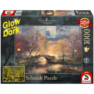 Puzzle Thomas Kinkade: Central Park in autunno - 1000 pz - Schmidt 59496 - Glow in the Dark