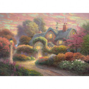 Puzzle Thomas Kinkade: Rosebud cottage - 1000 pz - Schmidt 59466