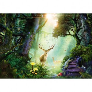 Puzzle Georgia Fellenberg: Deer in the forest - 1000 pz - Schmidt 59910