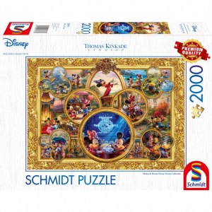 Puzzle Thomas Kinkade: Topolino e Minnie Disney Dreams Collection - 2000 pz - Schmidt 57371 - Box