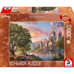 Puzzle Thomas Kinkade: Disney - La Bella e la Bestia in riva a Lago - 3000 pz - Schmidt 57372 - Box