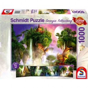 Puzzle Georgia Fellenberg: Custodians - Draghi - 1000 pz - Schmidt 59912 - box