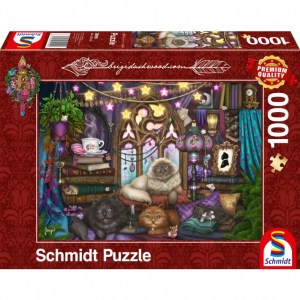 Puzzle Brigid Ashwood - Tè pomeridiano con i gatti - 1000 pz - Schmidt 59990 - box