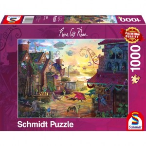 Puzzle Rose Cat Khan - Posta del drago - 1000 pz - Schmidt 57584 - box