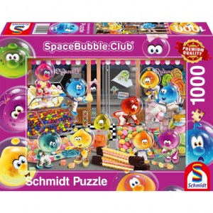Puzzle SpaceBubble.Club - Felici insieme nel Negozio di Caramelle - 1000 pz - Schmidt 59944 - box