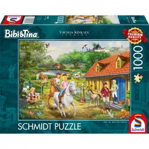 Puzzle Bibi & Tina - Divertimento al Falkenhof - 1000 pz - Schmidt 58425 - box