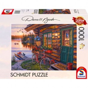 Puzzle Casetta sul lago con bicicletta - 1000 pz - Schmidt 58531 - box