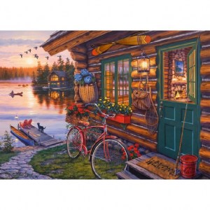 Puzzle Casetta sul lago con bicicletta - 1000 pz - Schmidt 58531