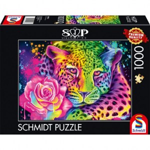 Puzzle Neon Rainbow Leopard - 1000 pz - Schmidt 58514 - box
