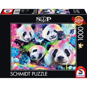 Puzzle Rainbow Pandas - 1000 pz - Schmidt 58516 - box