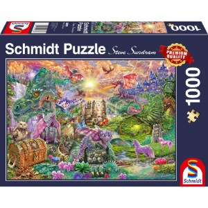 Puzzle Regno incantato del drago - 1000 pz - Schmidt 58966 - box